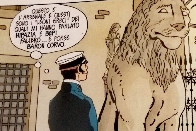 Fable of Venice with Hugo Pratt and Corto Maltese - Hugo Pratt and Corto Maltese, mapped onto Venice streets
