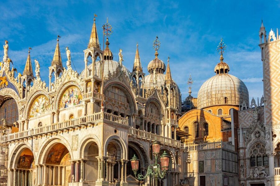 Ravenna Port to Venice with Deluxe Tour by Boat and Gondola - St Mark’s Square and Basilica area: mosaics, clock tower, and what to notice