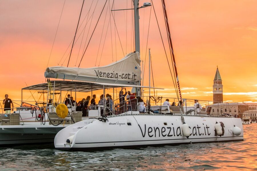 Venice: Catamaran Sunset Jazz Cruise with Aperitivo - Sunset jazz from San Marco Bay: what 90 minutes actually feels like
