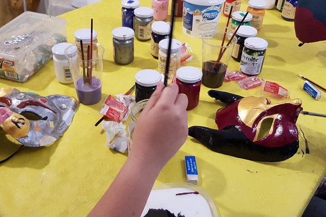 Venice Mask Workshop Class - Materials Provided: Papier-Mâché, Feathers, Crystals, and More