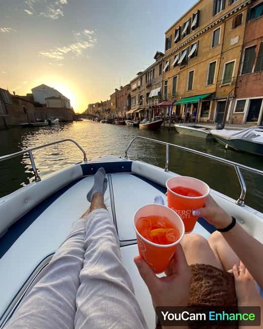 Venice: Romantic sunset cruise on the Venice lagoon - San Marco Basin: the iconic view, minus the land crush